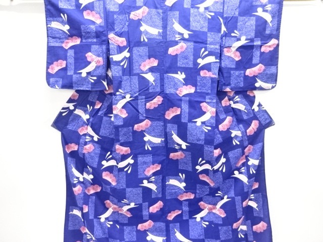 JAPANESE KIMONO / YUKATA / COTTON / RABBIT